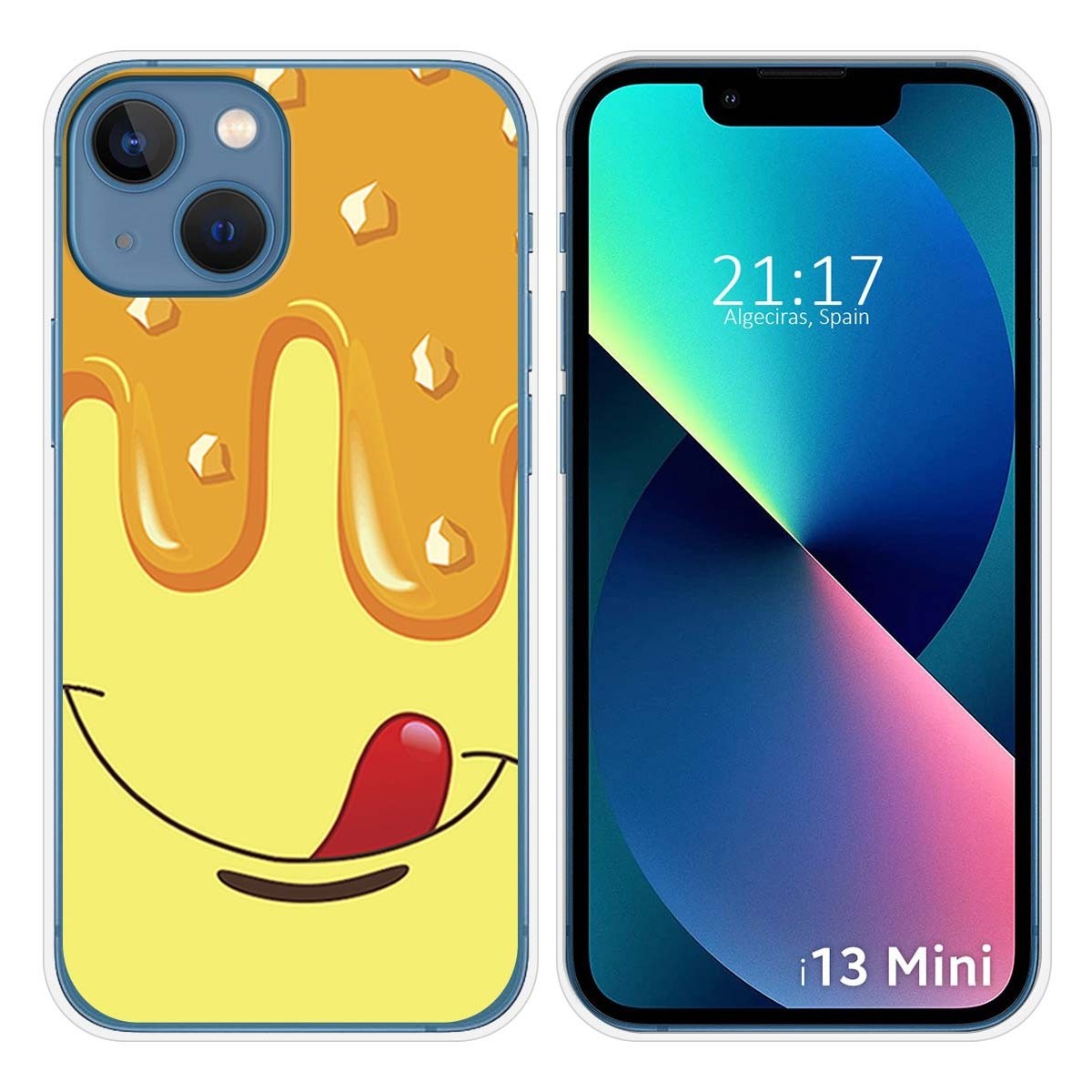 Funda Silicona compatible con iPhone 13 Mini (5.4) diseño Helado Vainilla Dibujos