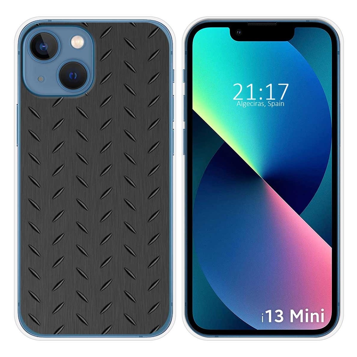 Funda Silicona compatible con iPhone 13 Mini (5.4) diseño Metal Dibujos