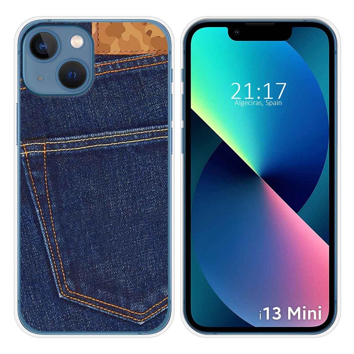 Funda Silicona compatible con iPhone 13 Mini (5.4) diseño Vaquero Dibujos