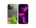 Funda Silicona Transparente compatible con iPhone 13 Pro (6.1) diseño Coco Dibujos