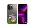Funda Silicona Transparente compatible con iPhone 13 Pro (6.1) diseño Conejo Dibujos