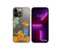 Funda Silicona Transparente compatible con iPhone 13 Pro (6.1) diseño Jirafa Dibujos
