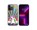 Funda Silicona Transparente compatible con iPhone 13 Pro (6.1) diseño Unicornio Dibujos