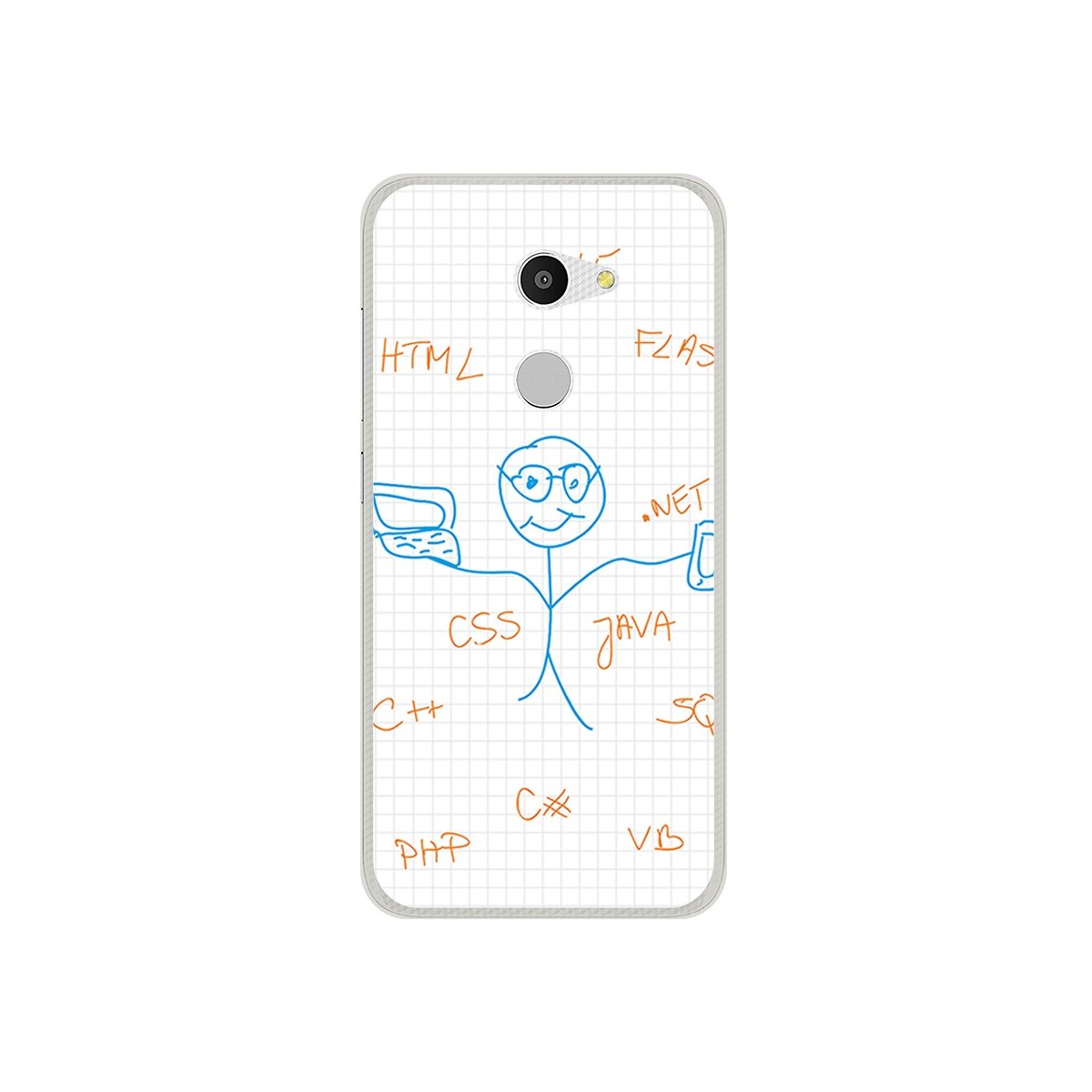 Funda Gel Tpu para Alcatel A3 (4G) Diseño Informatico Dibujos