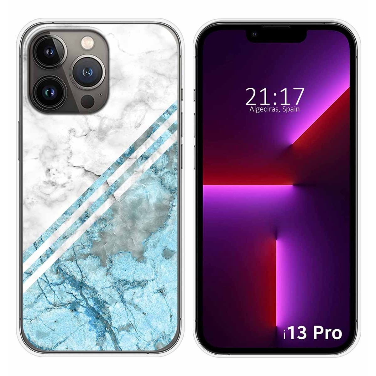 Funda Silicona compatible con iPhone 13 Pro (6.1) diseño Mármol 02 Dibujos