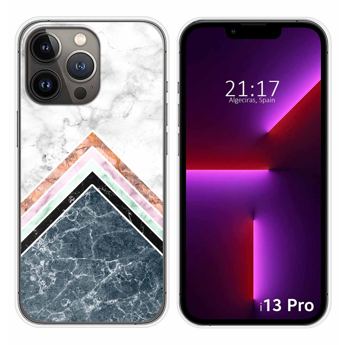 Funda Silicona compatible con iPhone 13 Pro (6.1) diseño Mármol 05 Dibujos