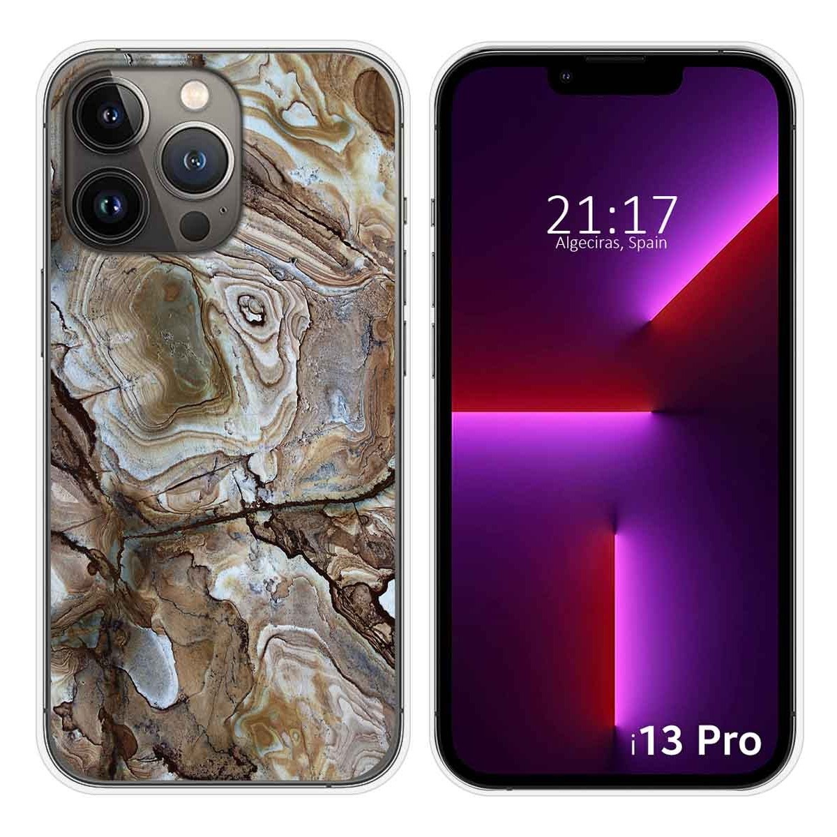 Funda Silicona compatible con iPhone 13 Pro (6.1) diseño Mármol 14 Dibujos