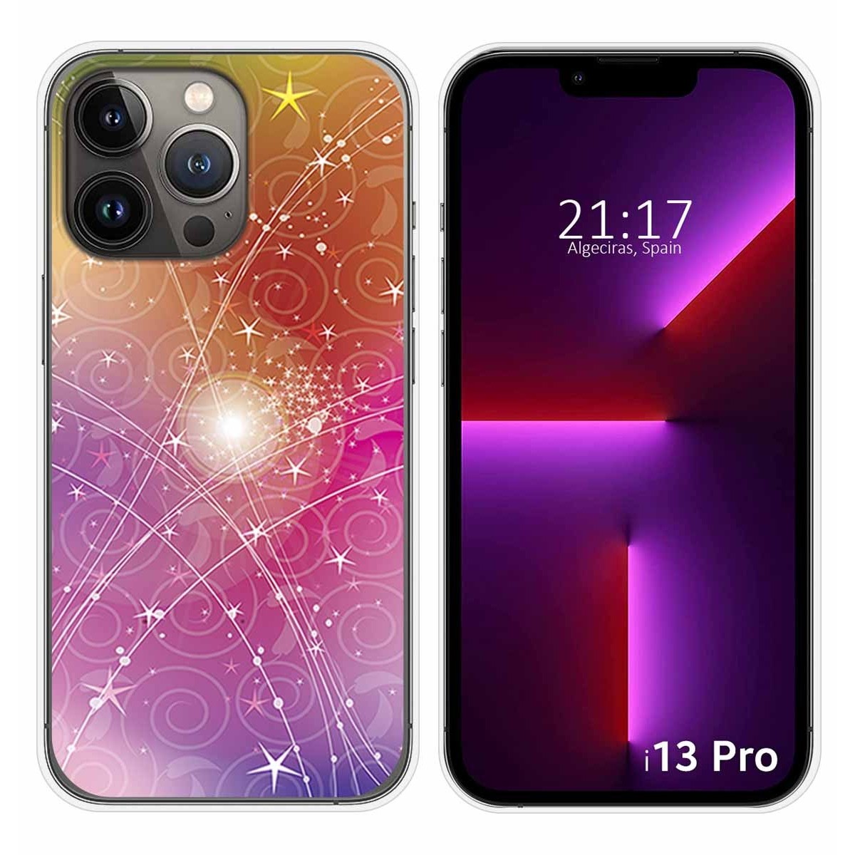 Funda Silicona compatible con iPhone 13 Pro (6.1) diseño Abstracto Dibujos