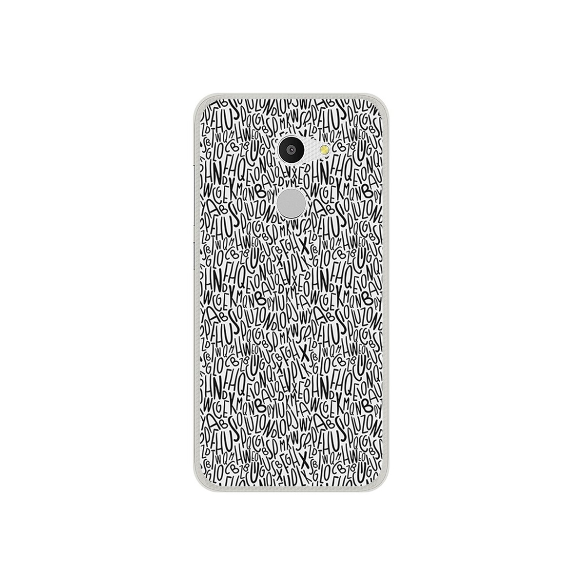 Funda Gel Tpu para Alcatel A3 (4G) Diseño Letras Dibujos