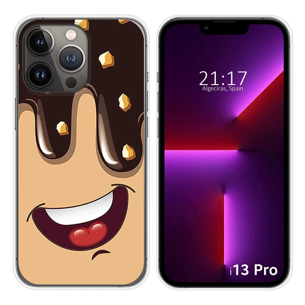 Funda Silicona compatible con iPhone 13 Pro (6.1) diseño Helado Chocolate Dibujos