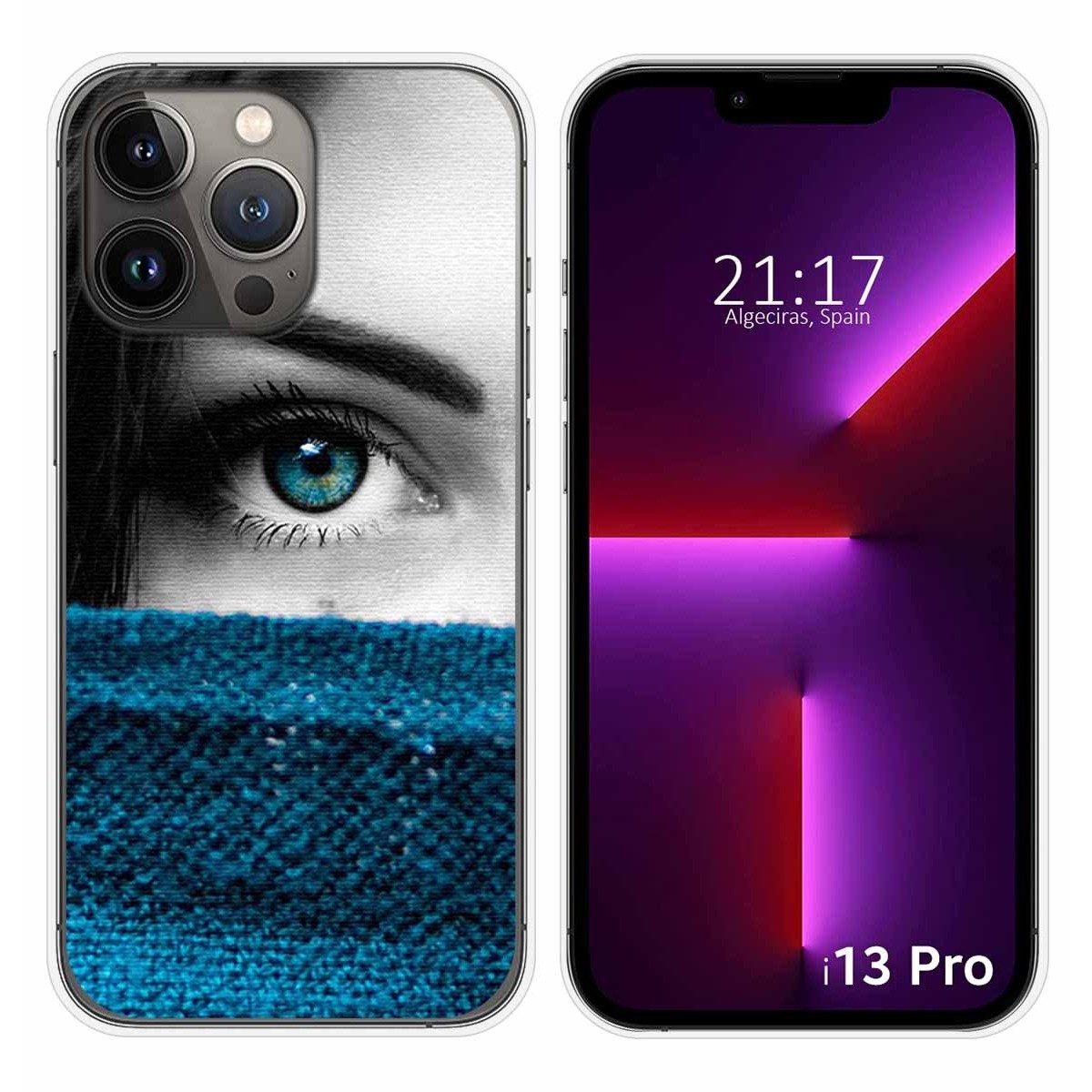 Funda Silicona compatible con iPhone 13 Pro (6.1) diseño Ojo Dibujos