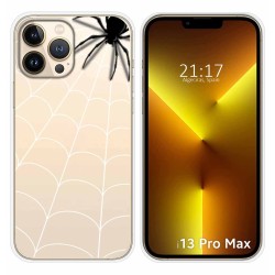 Funda Silicona Transparente compatible con iPhone 13 Pro Max (6.7) diseño Araña Dibujos