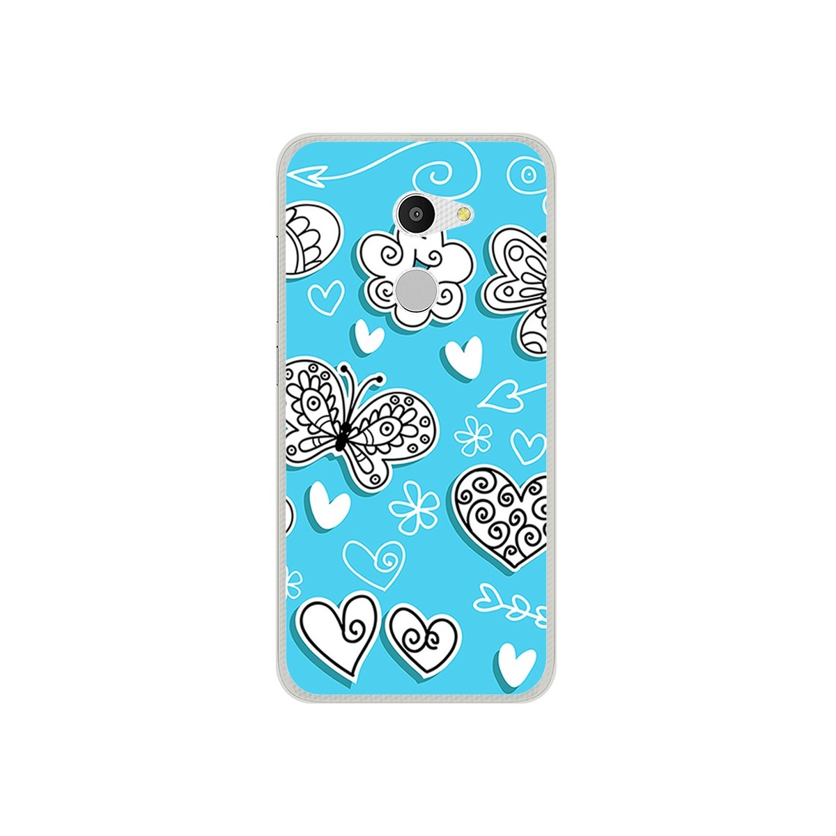 Funda Gel Tpu para Alcatel A3 (4G) Diseño Mariposas Dibujos