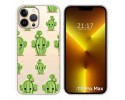 Funda Silicona Transparente compatible con iPhone 13 Pro Max (6.7) diseño Cactus Dibujos