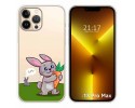 Funda Silicona Transparente compatible con iPhone 13 Pro Max (6.7) diseño Conejo Dibujos