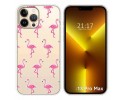 Funda Silicona Transparente compatible con iPhone 13 Pro Max (6.7) diseño Flamenco Dibujos