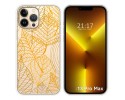 Funda Silicona Transparente compatible con iPhone 13 Pro Max (6.7) diseño Hojas Dibujos