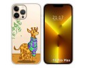 Funda Silicona Transparente compatible con iPhone 13 Pro Max (6.7) diseño Jirafa Dibujos