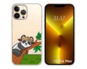 Funda Silicona Transparente compatible con iPhone 13 Pro Max (6.7) diseño Panda Dibujos