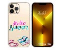 Funda Silicona Transparente compatible con iPhone 13 Pro Max (6.7) diseño Summer Dibujos