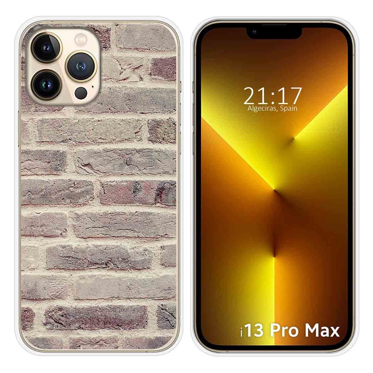 Funda Silicona compatible con iPhone 13 Pro Max (6.7) diseño Ladrillo 01 Dibujos