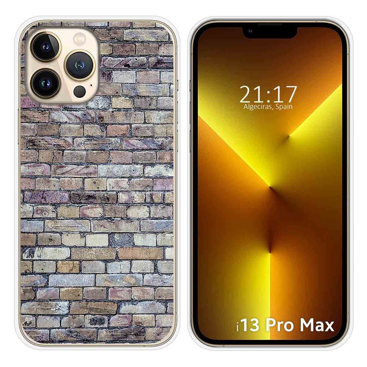 Funda Silicona compatible con iPhone 13 Pro Max (6.7) diseño Ladrillo 02 Dibujos