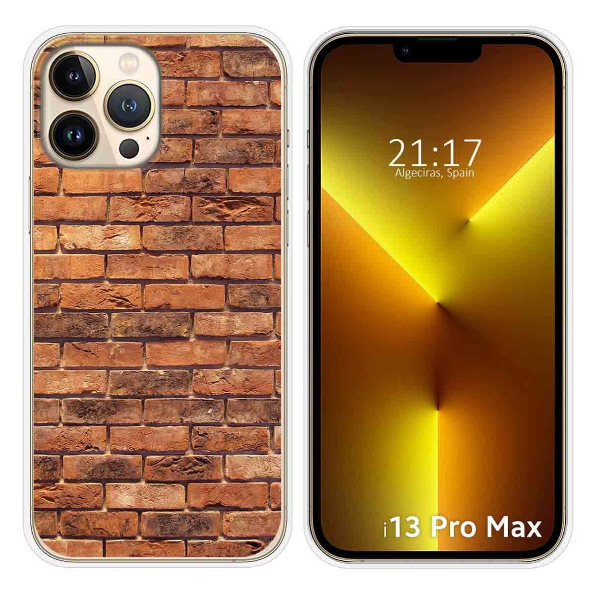 Funda Silicona compatible con iPhone 13 Pro Max (6.7) diseño Ladrillo 04 Dibujos