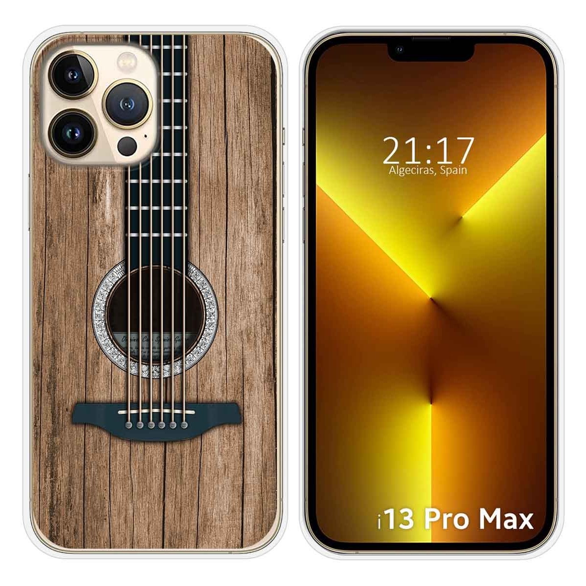 Funda Silicona compatible con iPhone 13 Pro Max (6.7) diseño Madera 11 Dibujos