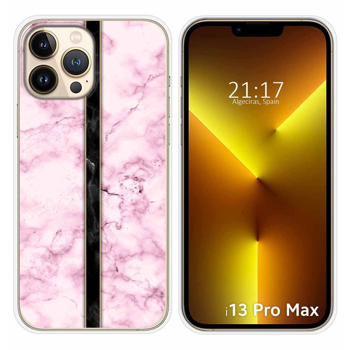 Funda Silicona compatible con iPhone 13 Pro Max (6.7) diseño Mármol 04 Dibujos