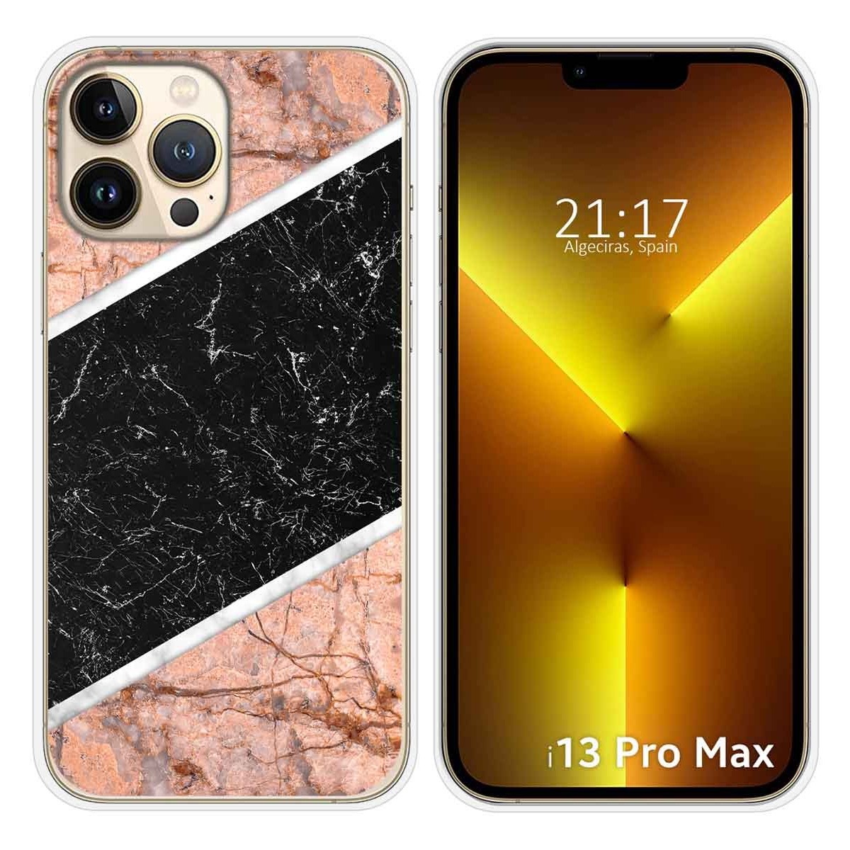 Funda Silicona compatible con iPhone 13 Pro Max (6.7) diseño Mármol 07 Dibujos