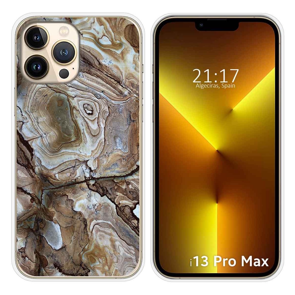 Funda Silicona compatible con iPhone 13 Pro Max (6.7) diseño Mármol 14 Dibujos