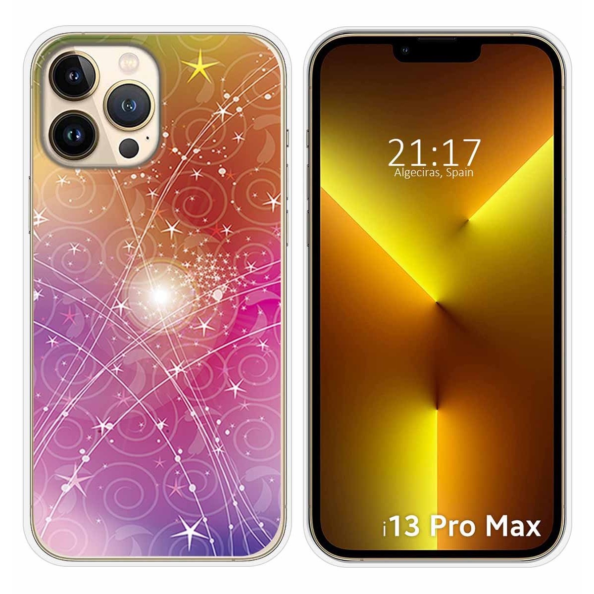 Funda Silicona compatible con iPhone 13 Pro Max (6.7) diseño Abstracto Dibujos