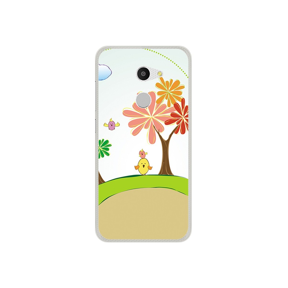 Funda Gel Tpu para Alcatel A3 (4G) Diseño Primavera Dibujos