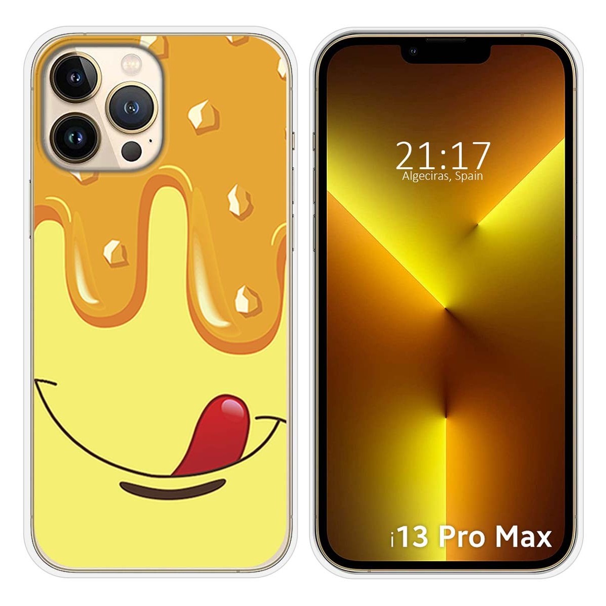 Funda Silicona compatible con iPhone 13 Pro Max (6.7) diseño Helado Vainilla Dibujos