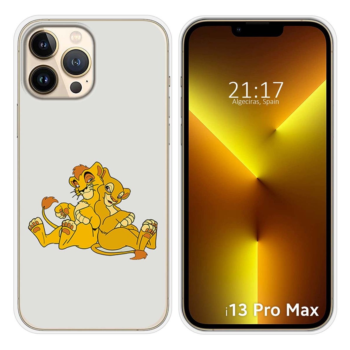 Funda Silicona compatible con iPhone 13 Pro Max (6.7) diseño Leones Dibujos