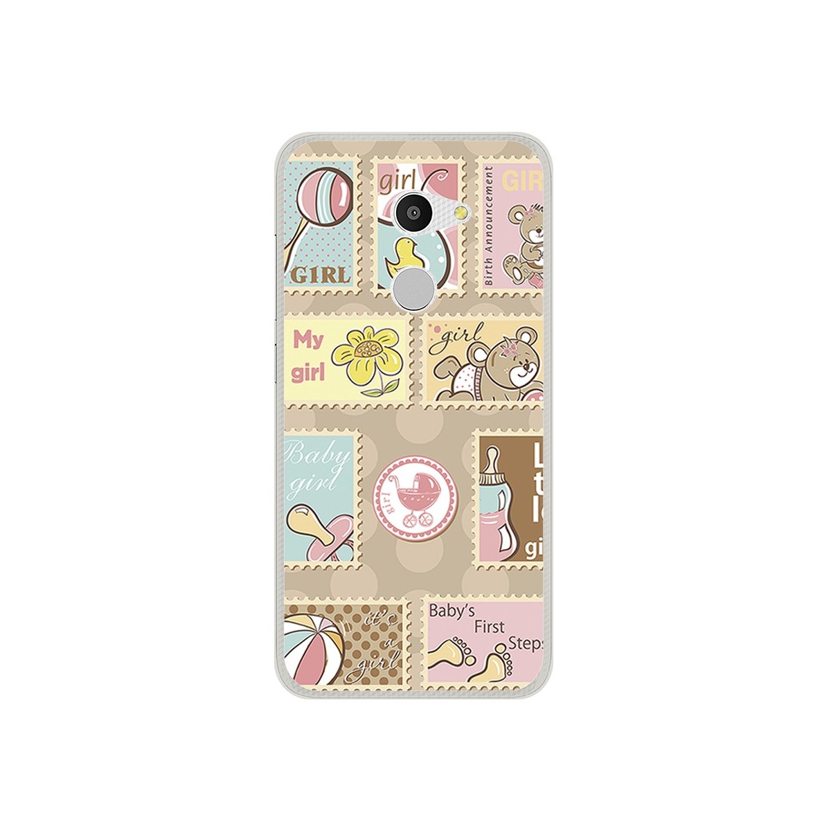 Funda Gel Tpu para Alcatel A3 (4G) Diseño Sellos Dibujos