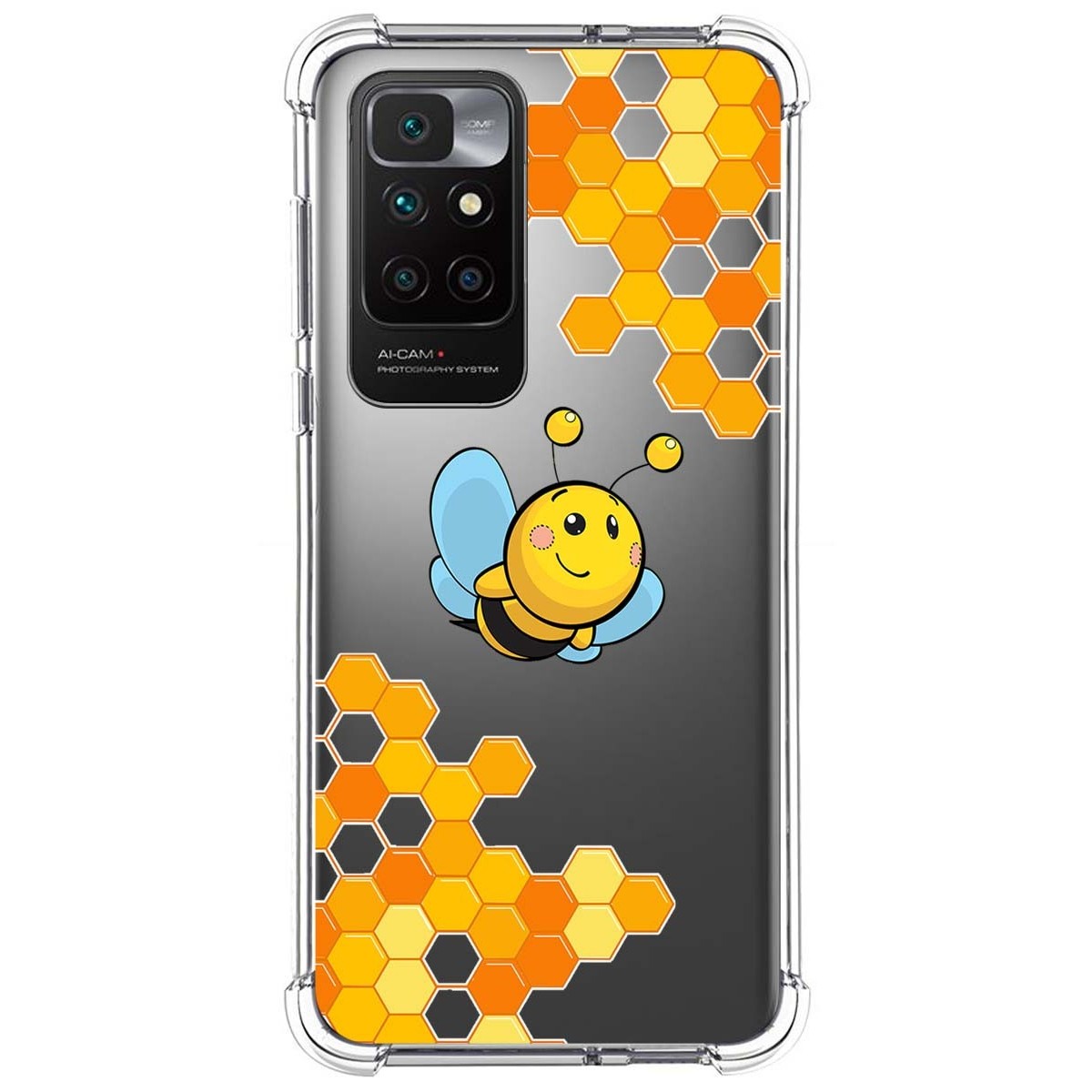 Funda Silicona Antigolpes para Xiaomi Redmi 10 (2021/2022) diseño Abeja Dibujos