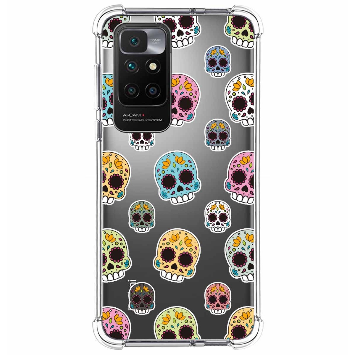 Funda Silicona Antigolpes para Xiaomi Redmi 10 (2021/2022) diseño Catrina Dibujos