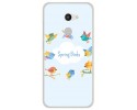 Funda Gel Tpu para Alcatel A3 (4G) Diseño Spring Birds Dibujos
