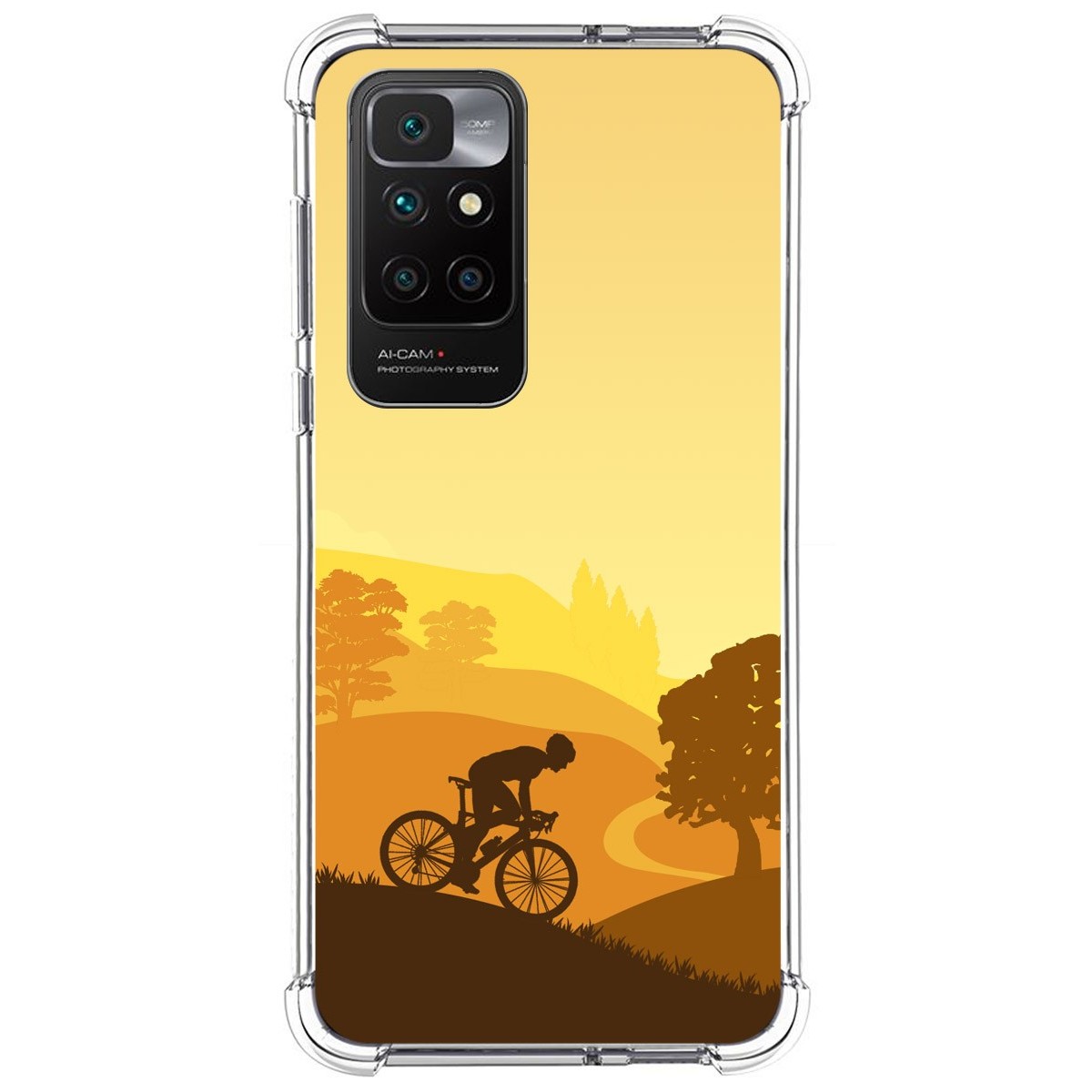 Funda Silicona Antigolpes para Xiaomi Redmi 10 (2021/2022) diseño Ciclista Dibujos