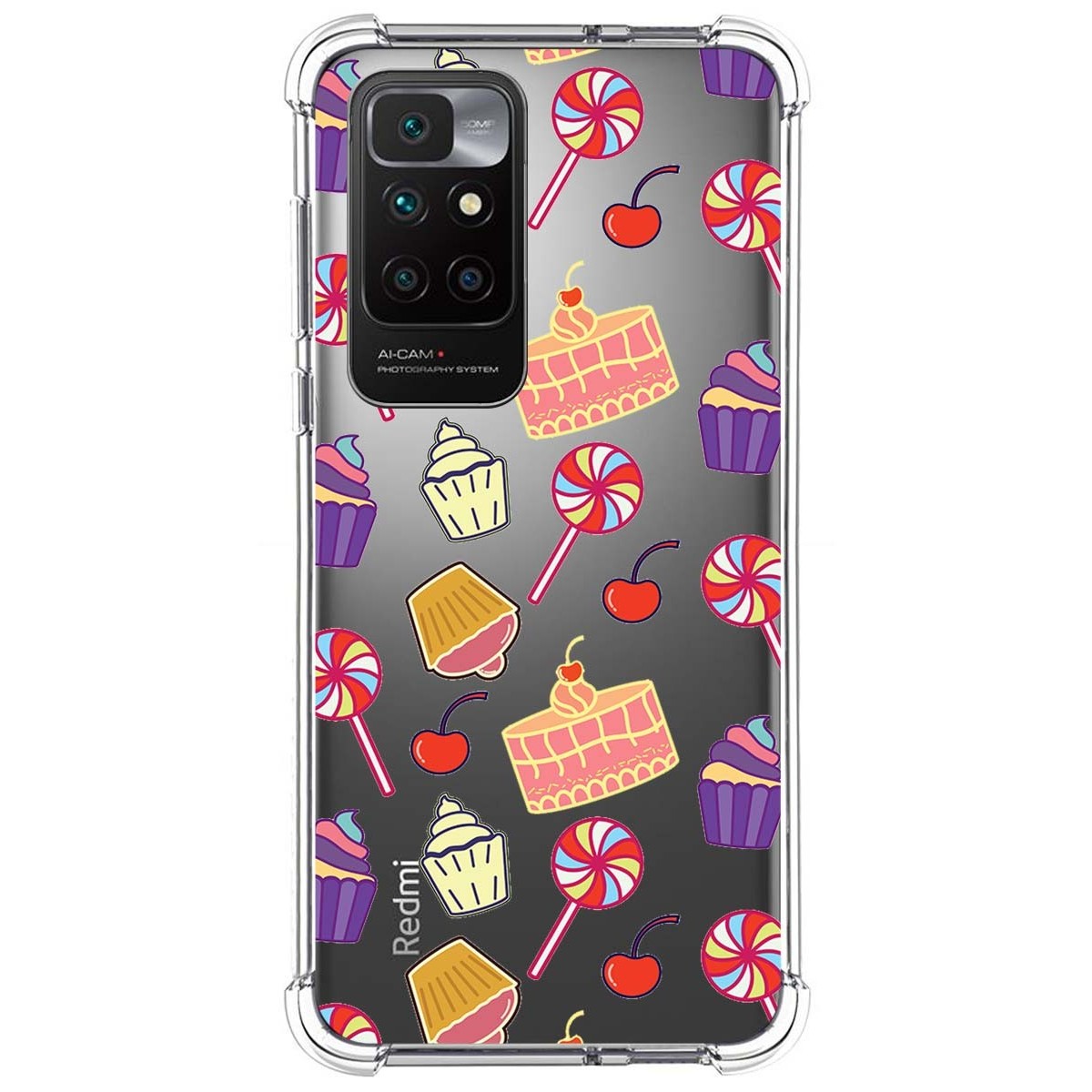 Funda Silicona Antigolpes para Xiaomi Redmi 10 (2021/2022) diseño Dulces 01 Dibujos