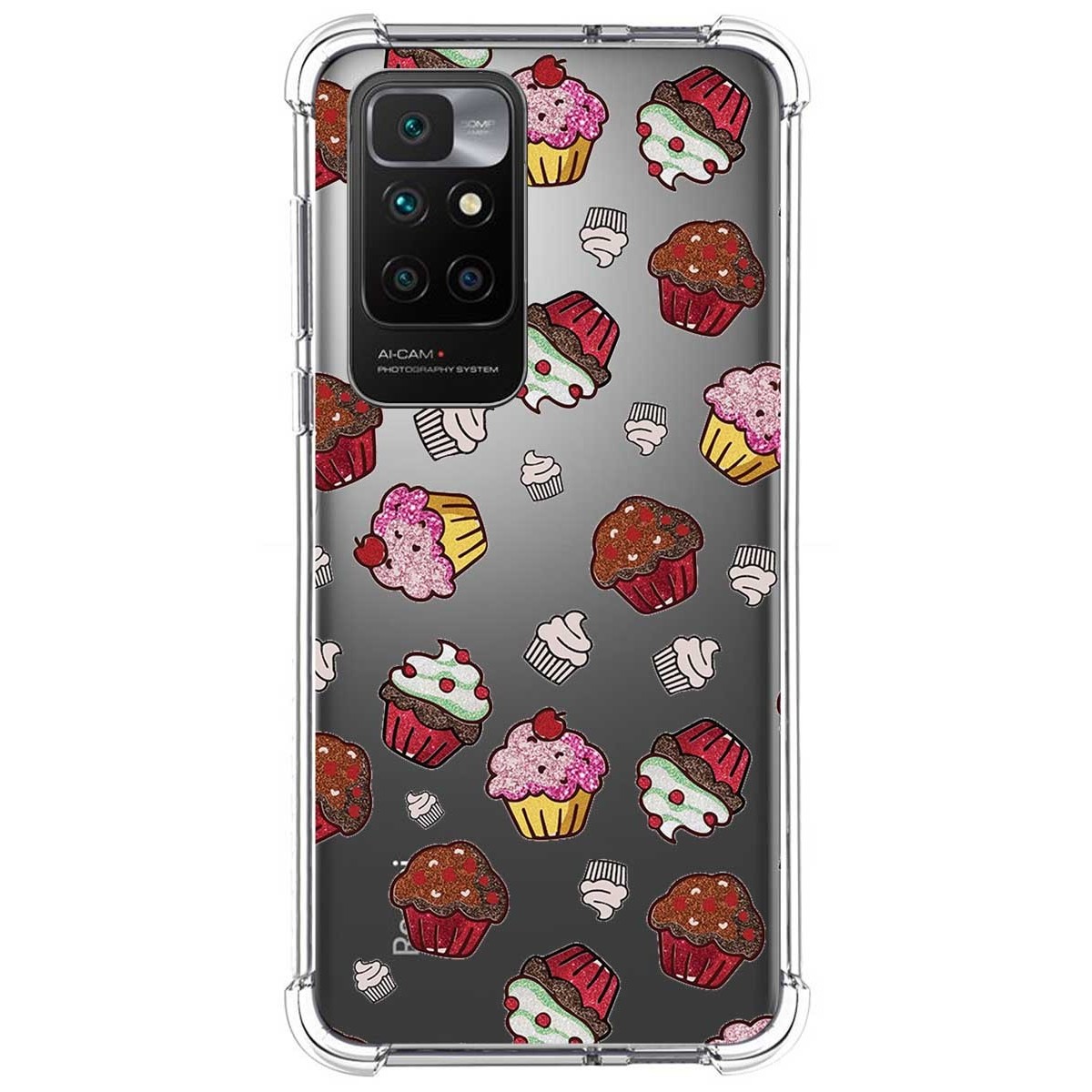 Funda Silicona Antigolpes para Xiaomi Redmi 10 (2021/2022) diseño Muffins Dibujos