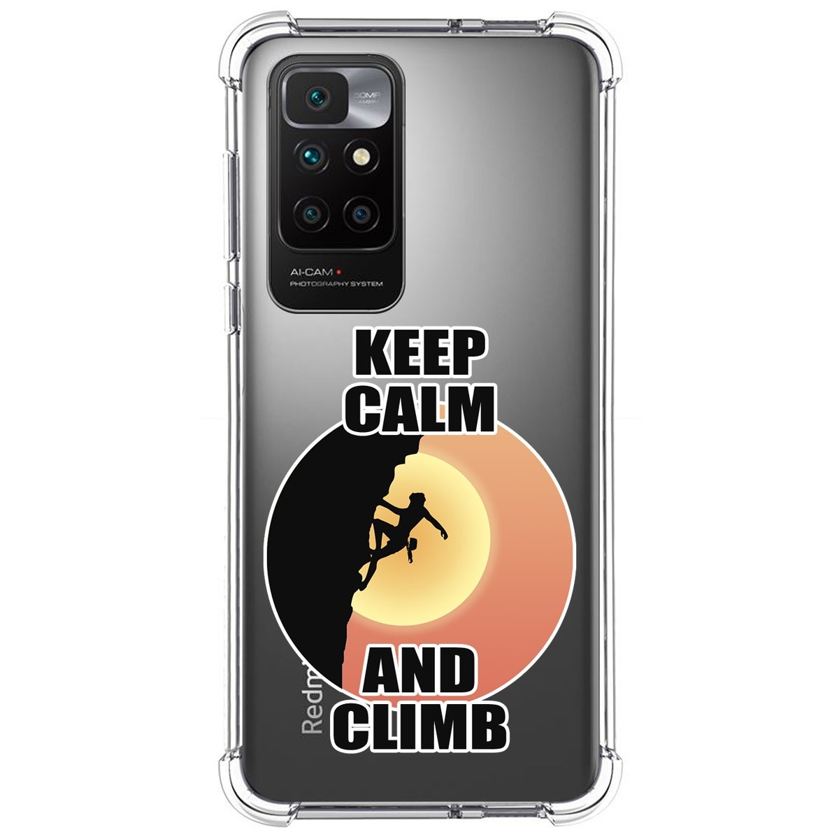 Funda Silicona Antigolpes para Xiaomi Redmi 10 (2021/2022) diseño Mujer Escalada Dibujos