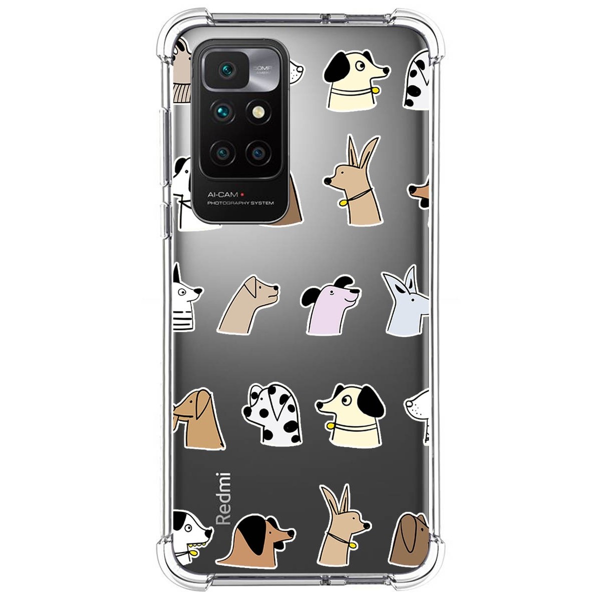 Funda Silicona Antigolpes para Xiaomi Redmi 10 (2021/2022) diseño Perros Dibujos