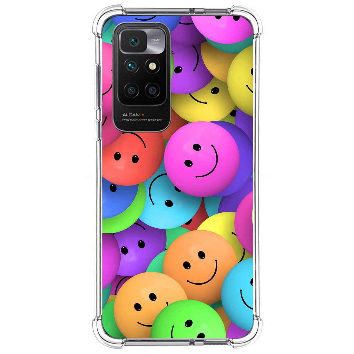 Funda Silicona Antigolpes para Xiaomi Redmi 10 (2021/2022) diseño Smile Dibujos