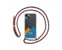 Personaliza tu Funda Colgante Transparente compatible con Iphone 13 (6.1) con Cordon Rosa / Dorado Dibujo Personalizada