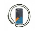 Personaliza tu Funda Colgante Transparente compatible con Iphone 13 (6.1) con Cordon Verde / Dorado Dibujo Personalizada