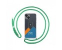 Personaliza tu Funda Colgante Transparente compatible con Iphone 13 (6.1) con Cordon Verde Agua Dibujo Personalizada