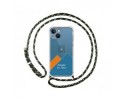 Personaliza tu Funda Colgante Transparente compatible con Iphone 13 Mini (5.4) con Cordon Verde / Dorado Dibujo Personalizada