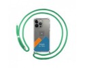 Personaliza tu Funda Colgante Transparente compatible con Iphone 13 Pro (6.1) con Cordon Verde Agua Dibujo Personalizada